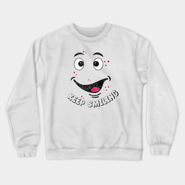 keep smiling Crewneck Sweatshirt by vindips